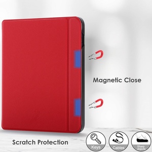 เคสสำหรับ Kobo libra 2-เคส2021น้ำหนักเบา-สีแดง-ฝาครอบป้องกันการนอนหลับอัตโนมัติอัจฉริยะ - Product Image 3