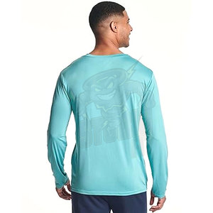 Custom High Quality Long Sleeve Performance Uv Sun protection Upf 50+ Quick Dry Slim Fit Spf Shirt Long Sleeve Jogging Wear - Product Image 3