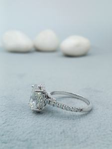 แหวนทองฮิปฮอป10K 14K 18K สุดหรูสำหรับผู้ชายทรงเหลี่ยมเพชรธรรมชาติทรงไข่ตัดวงรีสไตล์คลาสสิกสำหรับงานแต่งงานปาร์ตี้ - Product Image 3