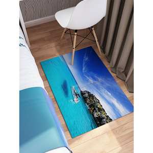 Tapis imprimé Oceanic Dream : facile à nettoyer, décoration moderne vue sur la mer, tapis à poils doux - Product Image 5