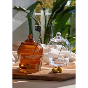 Tarro de vidrio de 18 cm de color ámbar - Product Image 2