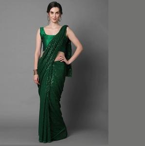 ชุดส่าหรีสำหรับผู้หญิงชุดงานปาร์ตี้สไตล์บูติกบอลลีวู้ดดีไซเนอร์แบบจอร์เจีย - Product Image 1