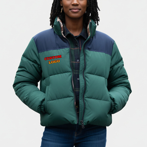 เสื้อแจ็กเก็ตมีซิปน้ำหนักเบาย้อมผ้าฝ้ายกันน้ำสำหรับผู้หญิงเสื้อโค้ทแบบมีซิประบายอากาศได้สำหรับฤดูหนาว - Product Image 1