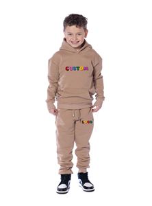 Vente en gros de survêtements personnalisés respirants et décontractés solides pour enfants pour bébés garçons survêtement pour enfants sweats à capuche simples qualité supérieure personnalisée OEM - Product Image 3