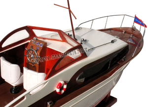CHRISI Craftf Commander 1954 Modèle de bateau de vitesse en bois Meubles artisanaux avec décoration de peinture pour la maison - Product Image 4