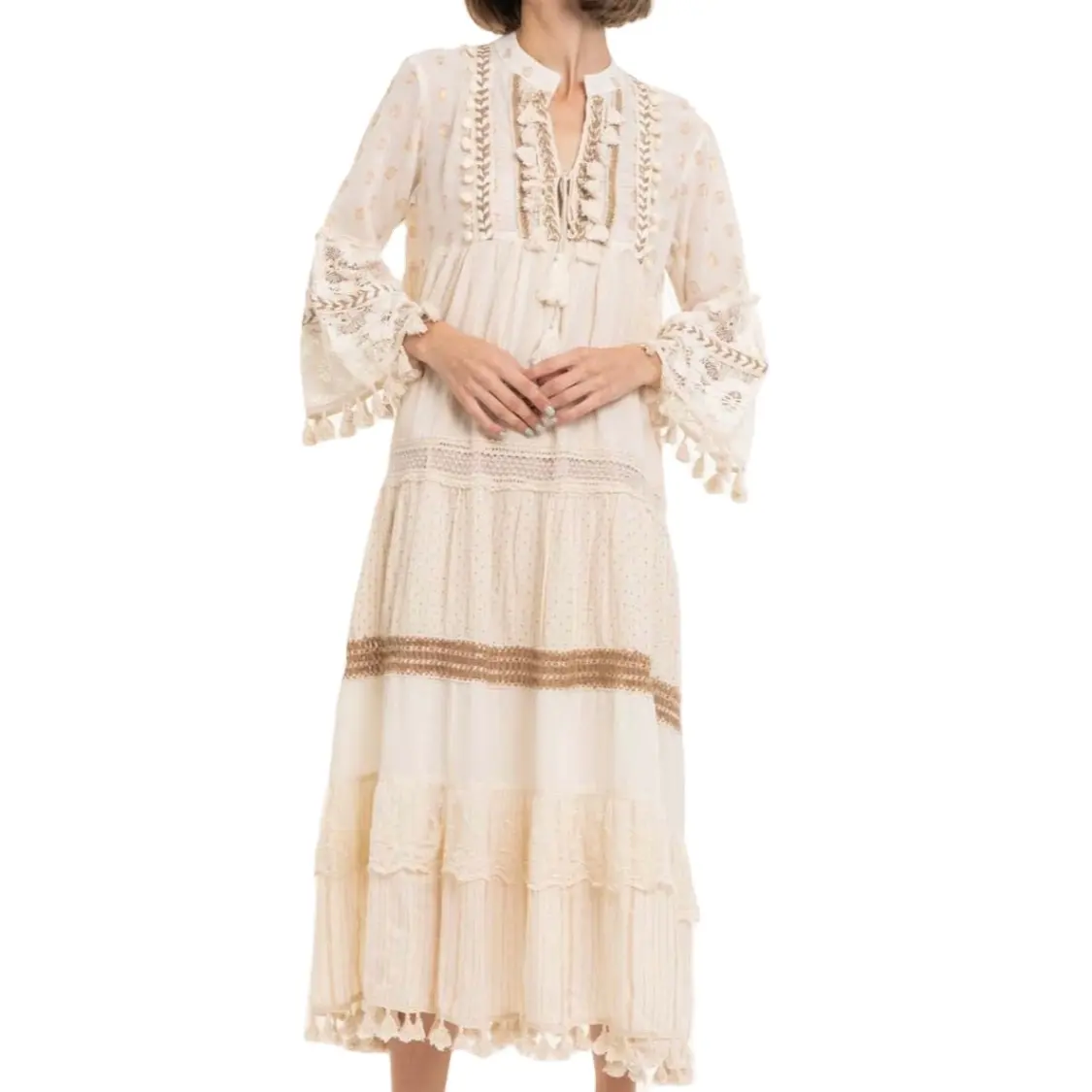 Bohemian branded dress maxi fashion casual women embroidered long dresses ladies women clothing
