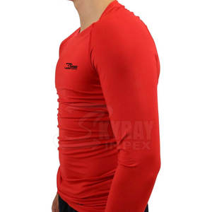 Chemises de compression légères et ajustées pour hommes Chemises de compression d'entraînement de couleur unie de haute qualité - Product Image 6