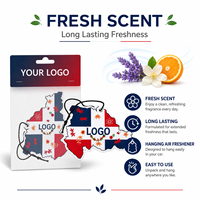 Ambientador de Coche Personalizado con Logotipo de la Bandera de República Dominicana en Forma de Mapa, de Cartón Grueso, Regalo Promocional para Talleres de Detallado de Automóviles