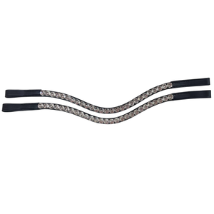 <b>Top</b> Selling Horse Bridles Browband Softly Padded Leather with Fancy Crystal <b>Rhinestone</b> Decor Customizable Color Size Custom Logo - Product Image 3