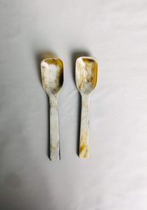 CUCHARA DE CUERNO BLANCO PULIDO DE CALIDAD ANIMAL para el hogar y el restaurante Uso en la cocina Cuenco de estilo animal artesanal de la mejor calidad a la venta - Product Image 3