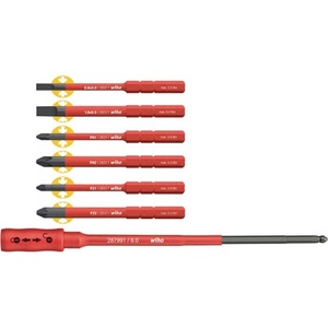7-Piece SlimBit Replacement Blade <b>Set</b>-<b>Torque</b> Slotted Phillips Pozidriv by for WIHA - Product Image 1