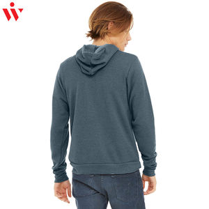 Pull à capuche en molleton 100 % coton pour homme, décontracté, hiver, avec logo personnalisé imprimé, couleur unie, teinture numérique, vente en gros - Product Image 5