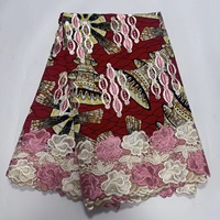 Tissu en dentelle africaine brodée de haute qualité, nouveau tissu en dentelle Ankara, 5 yards, 100% coton pour robe de fête