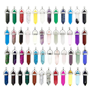 925 Sterling Silver Double Side Point Hexagon Pendant Ruby Zoisite Amethyst Gemstones Classic Vintage Design for Party Wholesale - Product Image 6