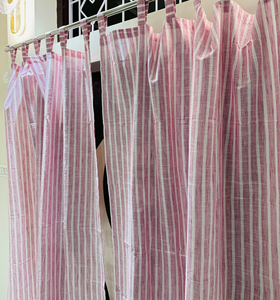 Woven Eco-Friendly Cotton Curtains Classic Style Endless Pattern Translucent (Shading 1%-40%) All-Season Customizable <b>Rod</b> Pocket - Product Image 3