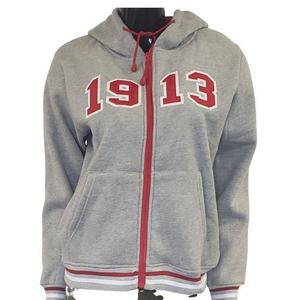 Custom 1913 Delta |Sigma |Theta Hoodie for Women Embroidered Greek Letter Pullover <b>Sweatshirt</b> Crimson Sorority Hoodie Wholesale - Product Image 3