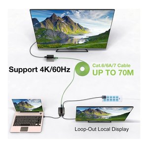 Extender 4K HDR10 sur câble Cat.6 6A 7 Noir IDATA EXT 565 - Product Image 3