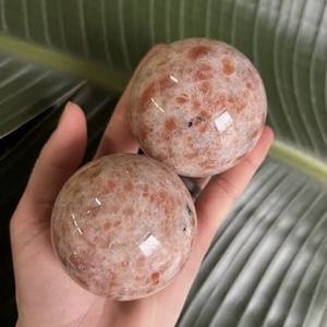 Sphère de pierre de soleil orange naturelle de haute qualité en gros, polie, cristal Feng Shui, décoration de la maison, emballage haut de gamme, personnalisé - Product Image 3