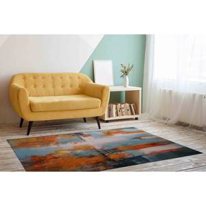 Tapis imprimé aux tons d'automne : épais, contemporain, d'intérieur, moderne, cadeau, classique, style ferme, en chenille, avec poils doux - Product Image 4