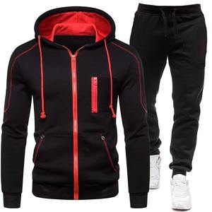 Nouveau ensemble de survêtement de jogging deux pièces coupe ajustée tenue décontracté grande taille ensemble de survêtement pour hommes - Product Image 3