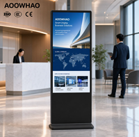Kiosque interactif intelligent à écran tactile sur pied de 55 pouces avec WiFi Android, affichage numérique LCD pour la publicité