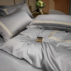 Housse de couette tissée imprimée 100 % coton personnalisable OEM en gros, qualité supérieure 300 fils/pouce, imperméable, écologique, moderne - Product Image 4