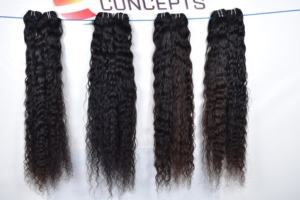 Venta al por mayor 100% indio crudo sin procesar sedoso rizado suelta onda profunda Super onda doble trama Natural virgen extensiones de cabello humano - Product Image 3