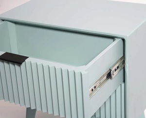 Nightstand ไม้ทันสมัยที่มีลิ้นชักคู่ออกแบบ nightstand สำหรับห้องนอนสไตล์ทันสมัยและเสร็จสิ้นทนทาน - Product Image 5