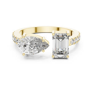 Anillo Solitario de Diamante Cultivado en Laboratorio de Varias Formas en Oro Rosa de 18K |   Anillo de Fiesta |   Diamante Cultivado Nuevo - Product Image 2