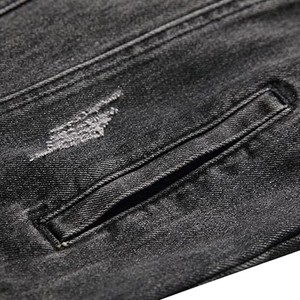 Chaqueta vaquera de manga vaquera de estilo Vintage con cuello levantado bordado Lino Shell tamaños todos los hombres parejas otoño-desgaste al por mayor - Product Image 1