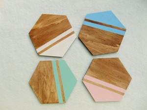 Classic Style Round Natural <b>Marble</b> and Wooden Free <b>Coasters</b> Blanks Factory Customized Size and Shape <b>Coasters</b> - Product Image 2