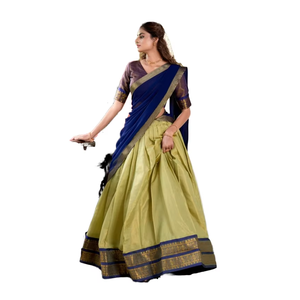 Vêtements et accessoires Lehenga Choli en soie douce pour femmes Vêtements ethniques en viscose Lehenga Choli pour la mariée à un prix abordable - Product Image 3