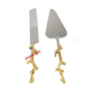 Superior Quality Eco-friendly Modern Design Customized Metal Cake <b>Server</b> and Knife Set Handmade Flatware for Restaurant Use - Product Image 3