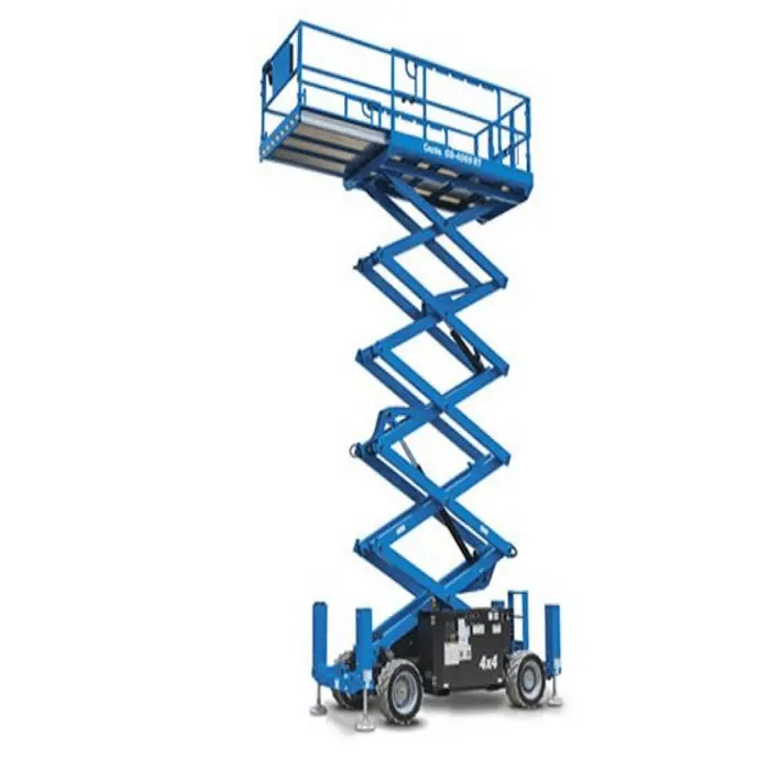 4-18m Rough terrain self propelled track scissor lift mobile hydraulic electric lifting scaffold work platform