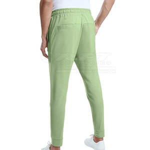 Pantalones de chándal para hombre con cintura elástica y cordón ajustable, perfectos para entrenamiento de gimnasia y uso diario - Product Image 3