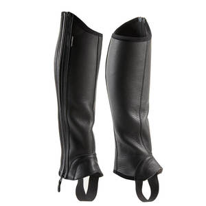 Chaps d'équitation en cuir de vache véritable de haute qualité, demi-chaps pour propriétaires de chevaux, produit personnalisable OEM en vente - Product Image 4