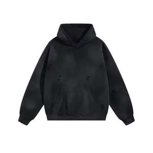 Sweat-shirt unisexe épais personnalisé avec logo personnalisé, vêtements de mode lourds, impression sérigraphique, sweat-shirts délavés à motifs - Product Image 1