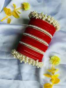 Traditional Design Indian Pakistani Vintage Bridal Churiyan Bangles Sets Handmade High Quality Glass Material Women's Wedding - Product Image 3