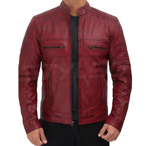 STYLSO SPORTS TT-502 Veste en cuir pour homme, prix de gros OEM, nouvelle mode, respirante, col mandarin, hiver, style urbain - Product Image 1