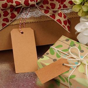 Customizable Kraft <b>Gift</b> Hang Tags Barcoded Cardboard and Paper Stickers for Candle and Other Uses - Product Image 2