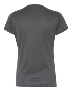 Camiseta de Manga Corta con Cuello Redondo Gris para Mujer, Corte Regular, Color Sólido, Secado Rápido, Estilo Informal, para Todas las Temporadas - Product Image 5