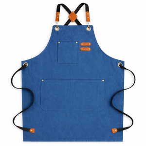 Delantales de Chef 100% Lona Suave y Cómoda con Tirantes Cruzados, Resistentes al Agua, Bolsillos Grandes, Cierre de Hebilla, Lavables a Máquina, para Hombres y Mujeres - Product Image 4