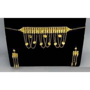 MartaSha High Quality Gold Plated Pure Brass Jewellery Set Traditional UAE Dubai Designer for <b>Weddings</b> and Parties - Product Image 2