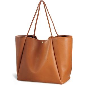 Sac à main en cuir PU pour femme, grande capacité, sac à bandoulière, design minimaliste, pour le quotidien, le bureau, les courses - Product Image 1