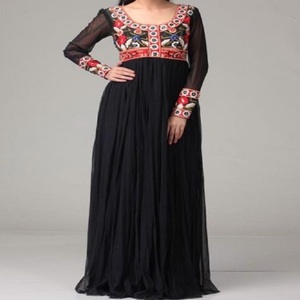 Robe longue en mousseline de soie blanche brodée de fleurs, col en V, manches trois quarts, style bohème, coupe ample, robe décontractée d'été - Product Image 2