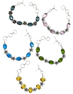 Pulsera de moda con piedras preciosas del mismo color para mujer, brazaletes gruesos con joyería de latón de cobre, regalo para entusiastas de la moda - Product Image 3