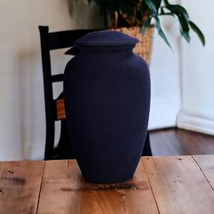 Urnes funéraires classiques pour adultes en marbre bleu mat, faites à la main, pour cendres funéraires, urnes métalliques pour cendres funéraires, couleur personnalisée - Product Image 5