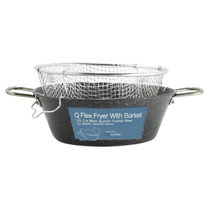 Friteuse Q Flex avec panier 26 cm en acier revêtu de quartz noir pour cuisinières à gaz, électriques et à induction - Product Image 2