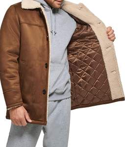 <b>jacket</b> Winter <b>sheepskin</b> <b>jacket</b> for <b>men</b> 100% Polyester Button closure 3 button closure collar finish <b>jacket</b> - Product Image 4