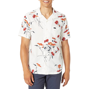 Nueva Camiseta Hawaiana de Verano 2026 para Hombre, Cuello en V, Corte Regular, Informal, Transpirable, Antiarrugas, de Secado Rápido, Tejido de Lona Ecológico - Product Image 1
